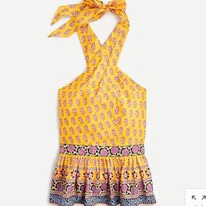 Jcrew Halter peplum top